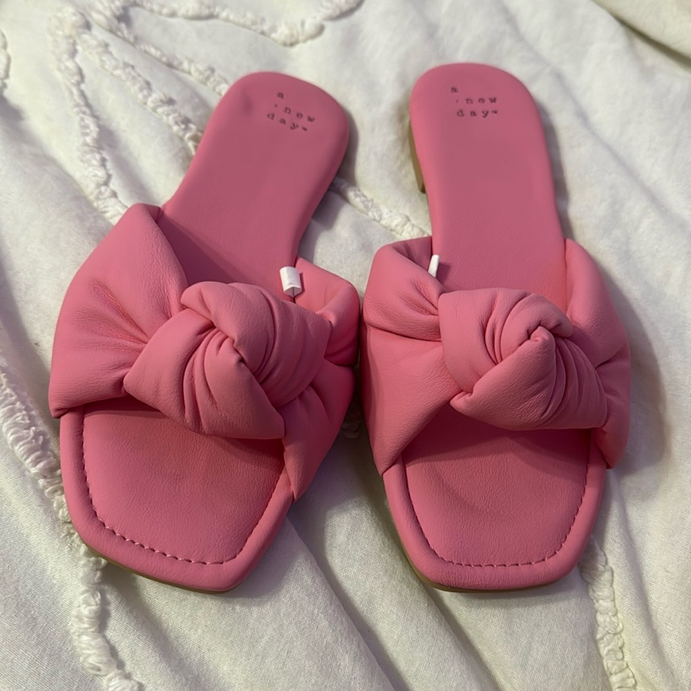 Pink flats